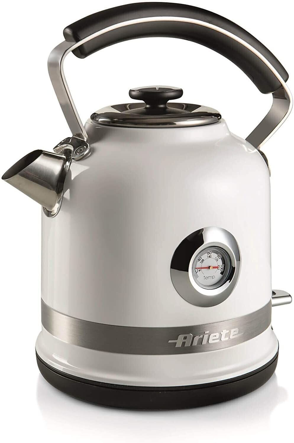 کتری برقی استیل سفید آریته ایتالیا Ariete مدل 2854 | ظرفیت ۱.۷ لیتر | طراحی مدرن با نشانگر دما